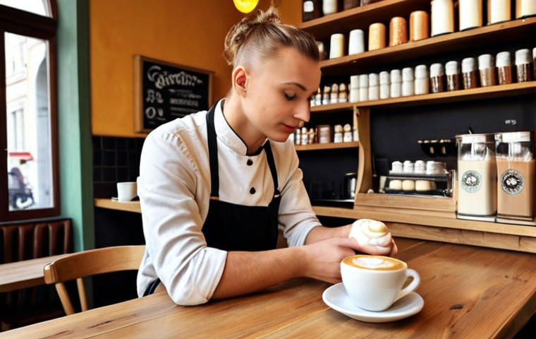 **

"A barista in a cozy Warsaw café, remembering a regular customer's order (e.g., a *kawa latte* with extra foam), creating a personalized experience. Warm, inviting atmosphere, with Polish pastries displayed."

**